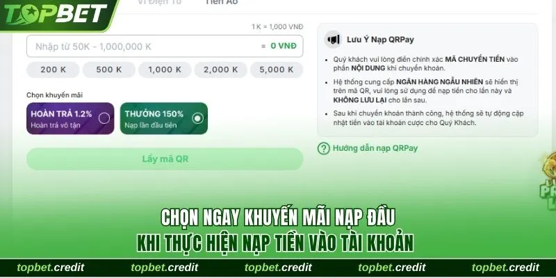 Khuyến Mãi Nạp Đầu Thưởng Lên Đến 150%, Tối Đa 20 Triệu 3 Chọn ngay chương trình thưởng dành cho lần nạp thứ nhất