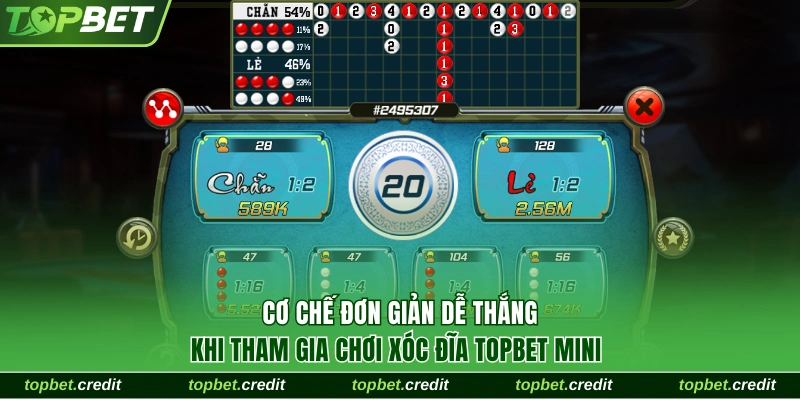 Xóc đĩa 4 Cơ chế đơn giản dễ thắng từ phiên bản mini