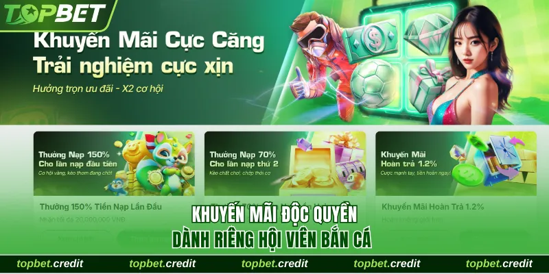 Bắn Cá 4 Khuyến mãi độc quyền dành riêng hội viên bắn cá