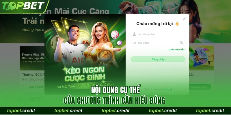Cập Nhật Khuyến Mãi Đăng Ký Mới Thưởng Khủng Tại TopBet 2 Nội dung cụ thể của chương trình cần hiểu đúng