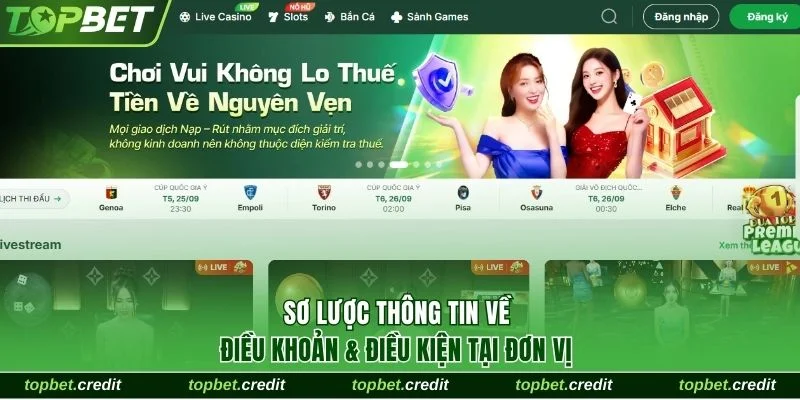 Điều Khoản & Điều Kiện 1 Sơ lược thông tin về điều khoản & điều kiện tại đơn vị