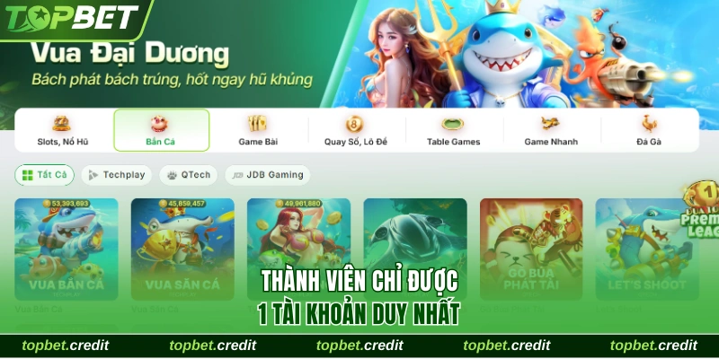 Home 15 Thành viên chỉ được 1 tài khoản duy nhất